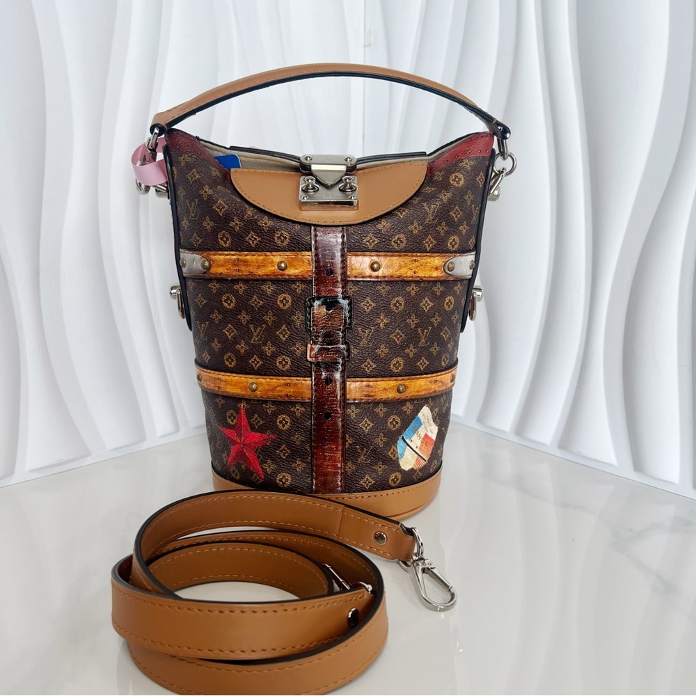 Louis Vuitton Duffle bucket top handle bag monogram handbag